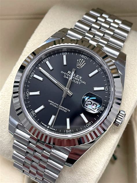 rolex 41 stainless steel fluted bezel